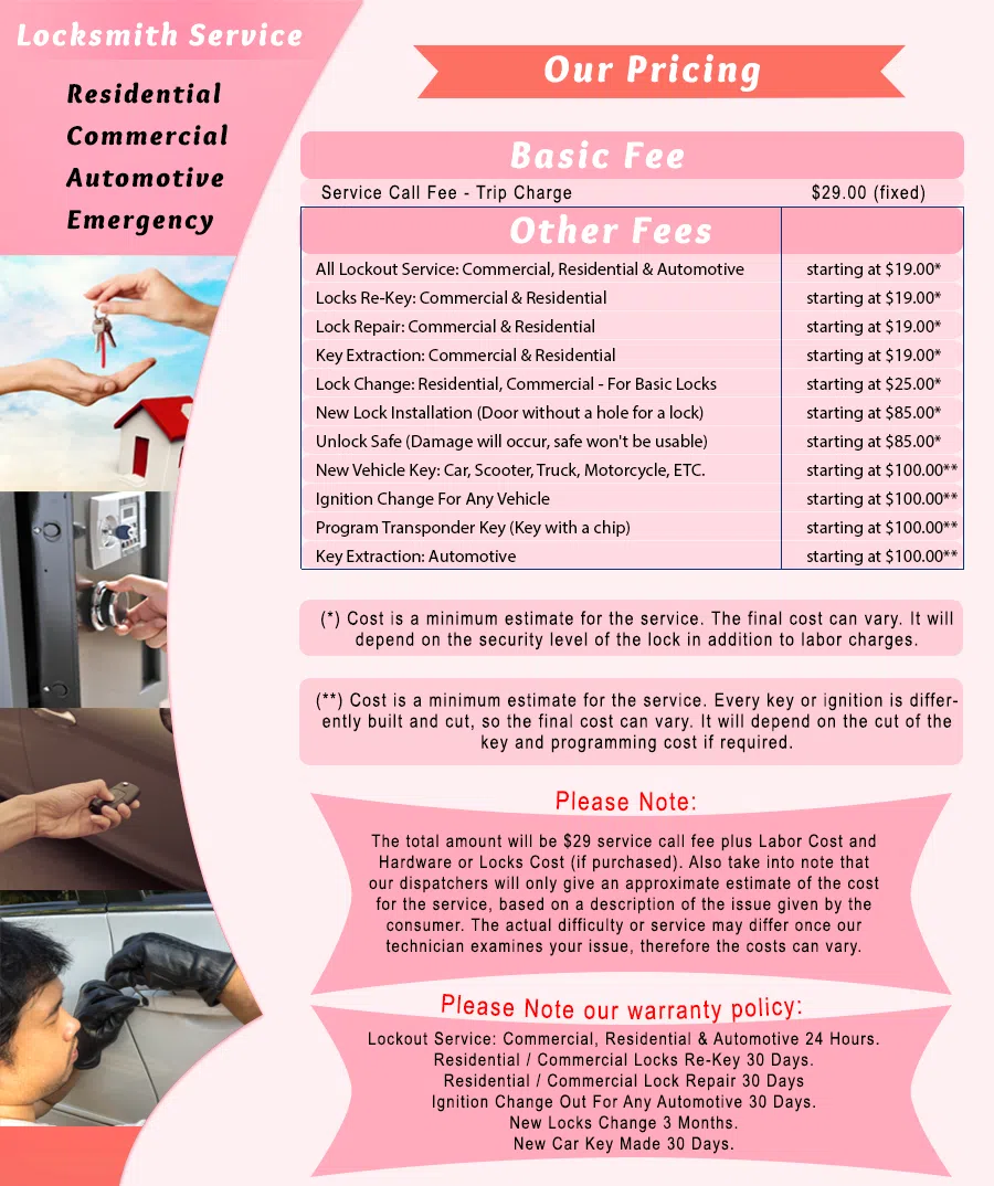 Sayreville Locksmith Store Sayreville, NJ 732-837-9255 - Pricelist-1