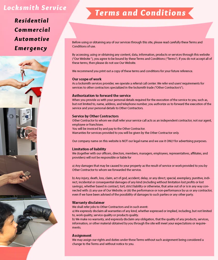 Sayreville Locksmith Store Sayreville, NJ 732-837-9255 - TermsAndCondition-1